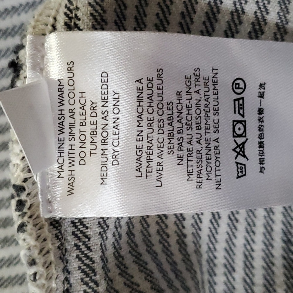 Urban Outfitters BDG Hudson Black and White Pinstriped Denim Mini Dress Size M - Picture 9 of 10